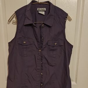 Columbia Women's Button Down Purple Shirt